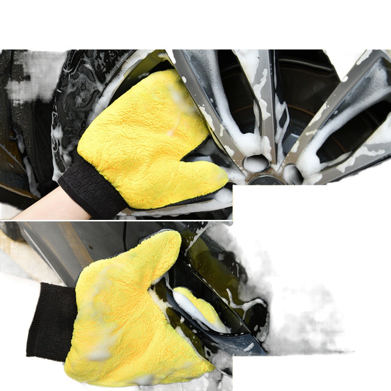 Lavado de coches guantes impermeable felpa oso pata limpieza coche cepillo especial chenille coche no duele pintura belleza herramientas image 6