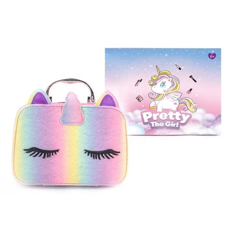 Amazon esquina de niños juguetes de maquillaje de color niñas bolsa de maquillaje de casa lavable set de lápiz labial sombra de ojos