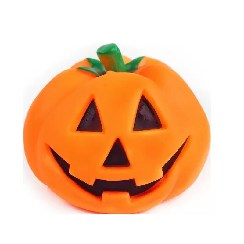 Nuevo juguete de voz de perro transfronterizo, simulación extraña de calabaza de Halloween, juguetes para perros pequeños y medianos