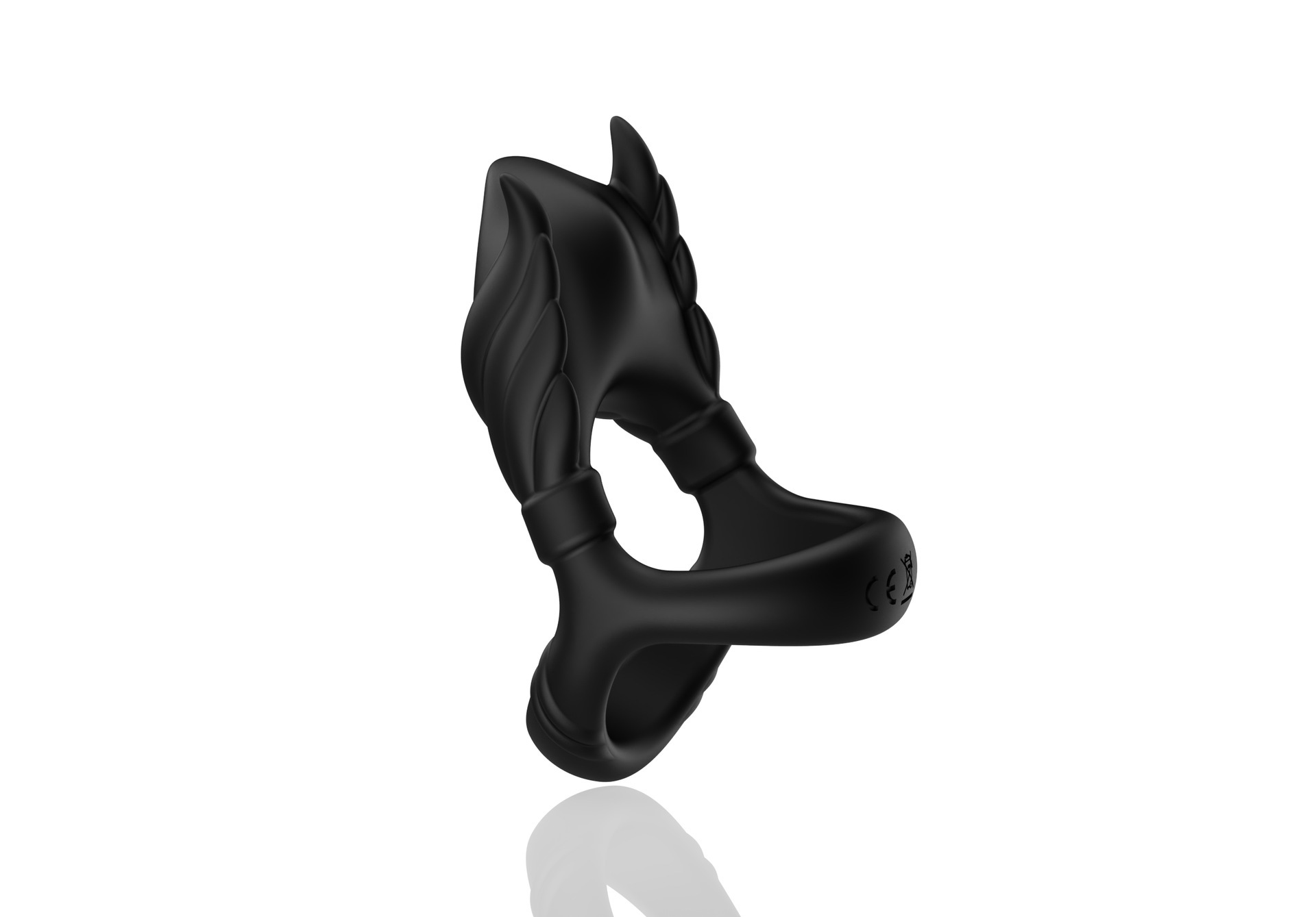 Triple-Ring Vibrating Cock Ring with Prostate Massager, Liquid Silicone, 10 Vibration Modes — detail image 13