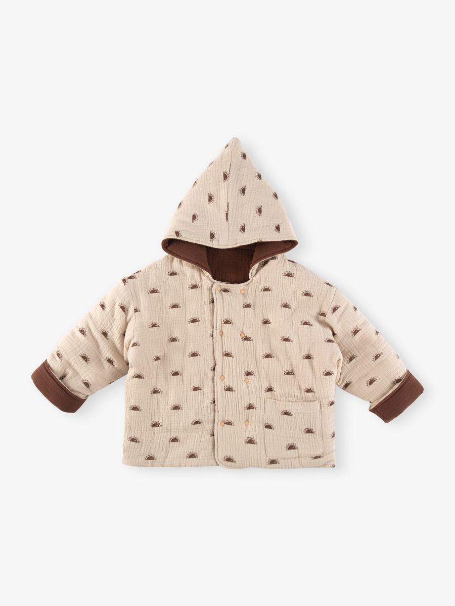 Ropa acolchada de algodón para niños de estilo europeo y americano engrosada ropa acolchada para niños y niñas Bebé ropa acolchada de algodón de doble cara otoño e invierno abrigo grueso