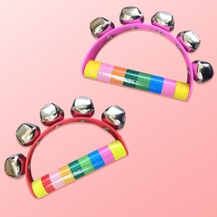 Wholesale Wooden Half-Moon Hand-Held Rattles: Infant & Toddler Educational Tools, Children's Music Early Learning Percussion Instruments, Horse-Shoe Style Bell Toys