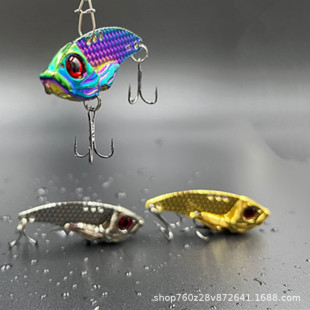 Metal Dragon scale sequins colorful vib fake bait rattlesnake long shot beading Luya bait Horse Mouth Bass Freshwater Fishing bait