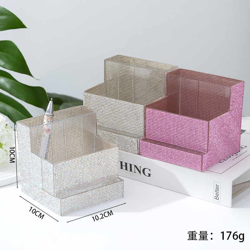 ネイルアートフルダイヤモンドポリッシャー収納ボックス研削ヘッドマニキュアツール爪やすりマニキュアブラシ収納ボックスデスクトップ装飾品|undefined