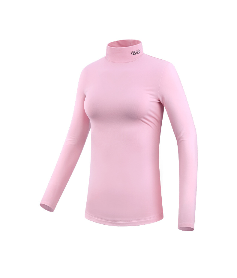 Áo thun dài tay cổ đứng nữ golf giữ ấm thu đông — YF440-Đen, YF440-màu trắng, YF440-Hoa màu xám, YF440-màu hồng chi tiết 19