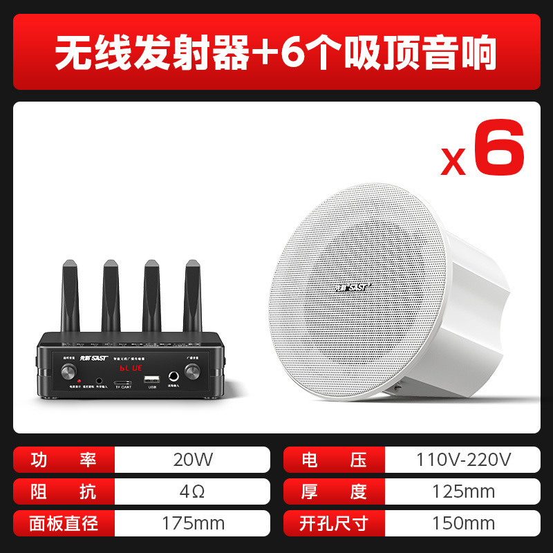Xianke ワイヤレス Bluetooth 天井スピーカー 天井スピーカー 埋め込みスピーカー ショップ レストラン 商業用|undefined