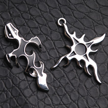 十字架霸气火焰项链男士吊坠潮个性hiphop嘻哈街头饰品吊坠批发潮