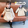 Girls dress Spring and autumn payment 2021 new pattern Little Girl Western style Lace Princess Dress Children children full dress skirt