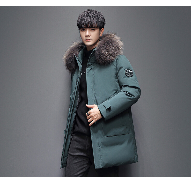 Men's Hooded Down Jacket Winter Warm Business Thickened Coat_voghion.com