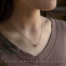 一兴夏季气质天然和田玉纯银锁骨链s925银轻奢高级感碎银子项链