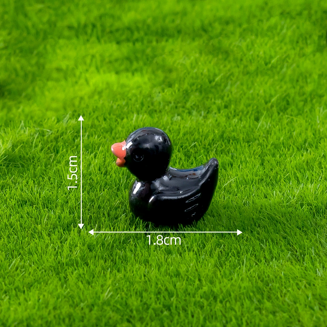 Pendant (B.Duck) mini duck minifigure, glossy resin, assorted colors, 1.8×1.2×1.6 cm