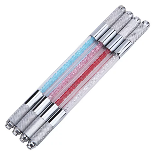 Korean-style semi-permanent manual fog pen tattoo double crystal pen hand-held needle embroidery eyebrow blade tattoo manual pen