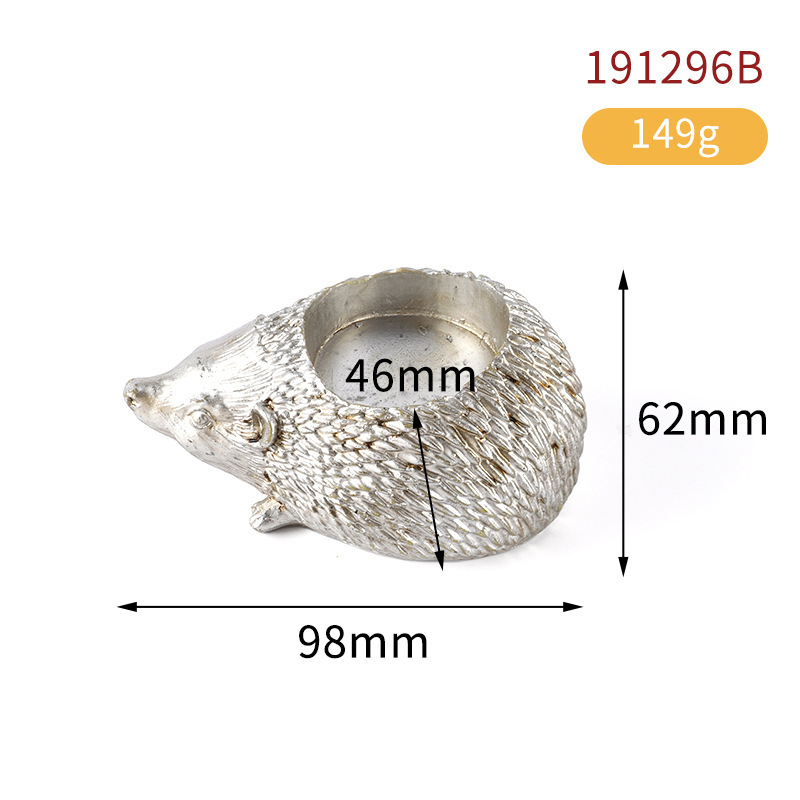 Amazon nueva resina erizo candelabro decoración creativa hogar sala de estar vela titular decoración budista salón joyería al por mayor