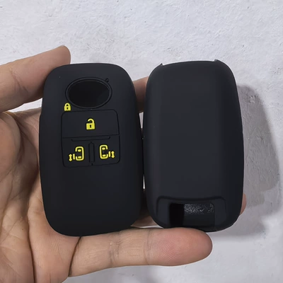 Car Keys: key case car key - 4-key-black-background-yellow-key