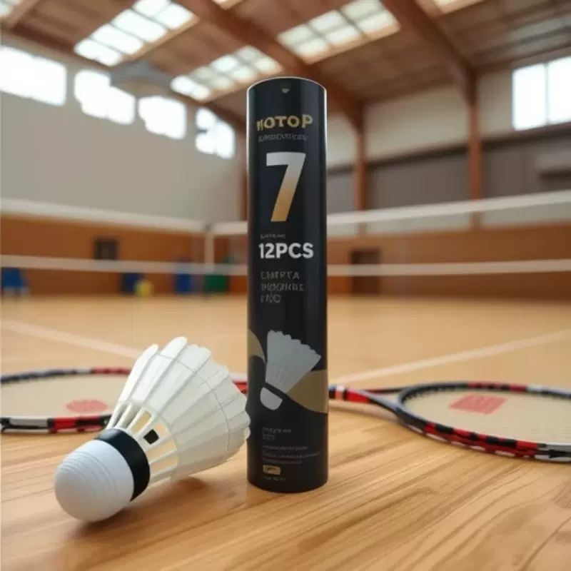 江山羽毛球批发厂家直销硬泡沫鹅弯毛16根毛业余羽毛球12只装