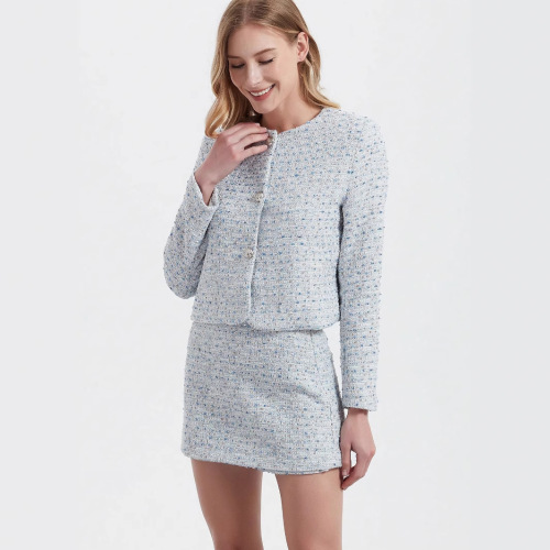 Clearance sale European and American style fashion texture set spring and autumn small fragrance wind suit coat + A word skirt pants 