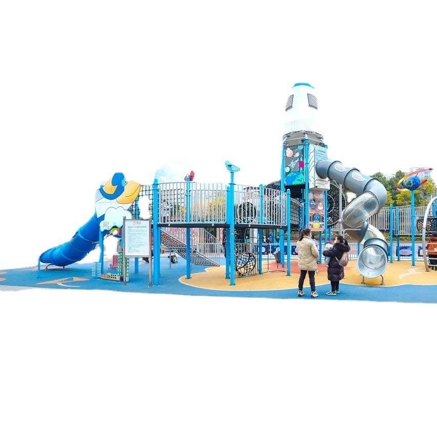 Diapositiva del patio de recreo de los niños al aire libre equipo de juegos para niños sin motor equipo de diversión fábrica instalaciones de juegos al por mayor image 6