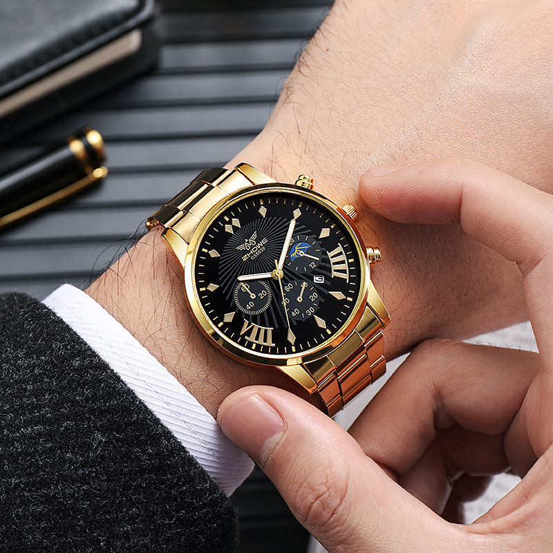 2022 Cross-border Hot Selling Fashion Men's Watch AliExpress Creative Calendar New TikTok Alloy Watch