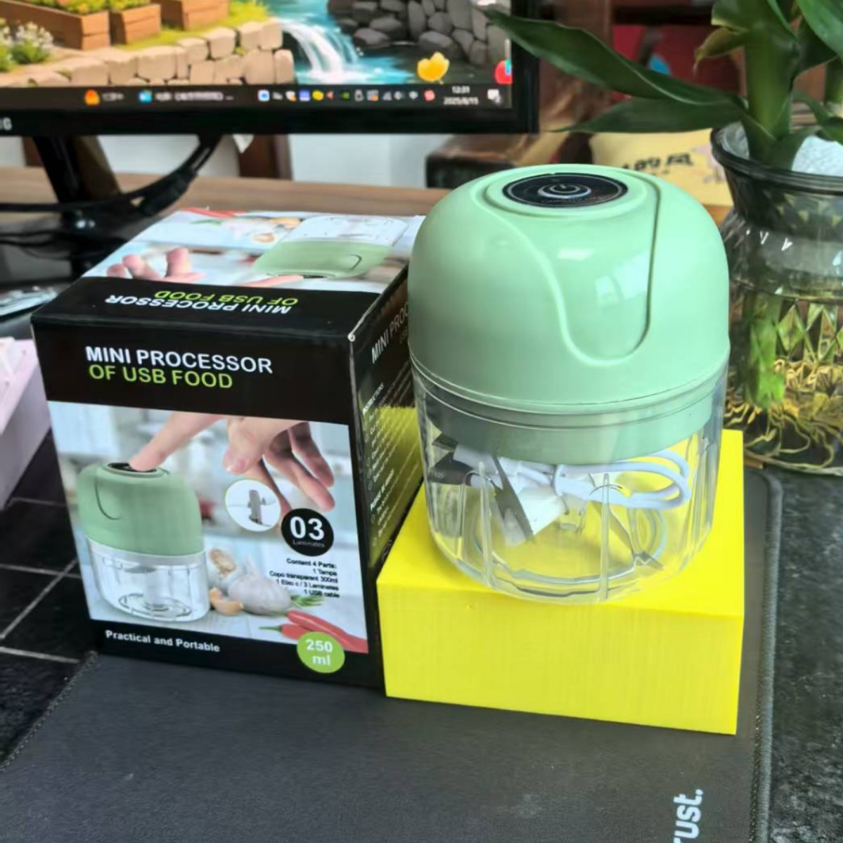 Amazon Cross-Border Foreign Trade Export Electric Garlic Pounder Garlic Grinder Blender Cooking Meat Grinder New Model Garlic Grinder