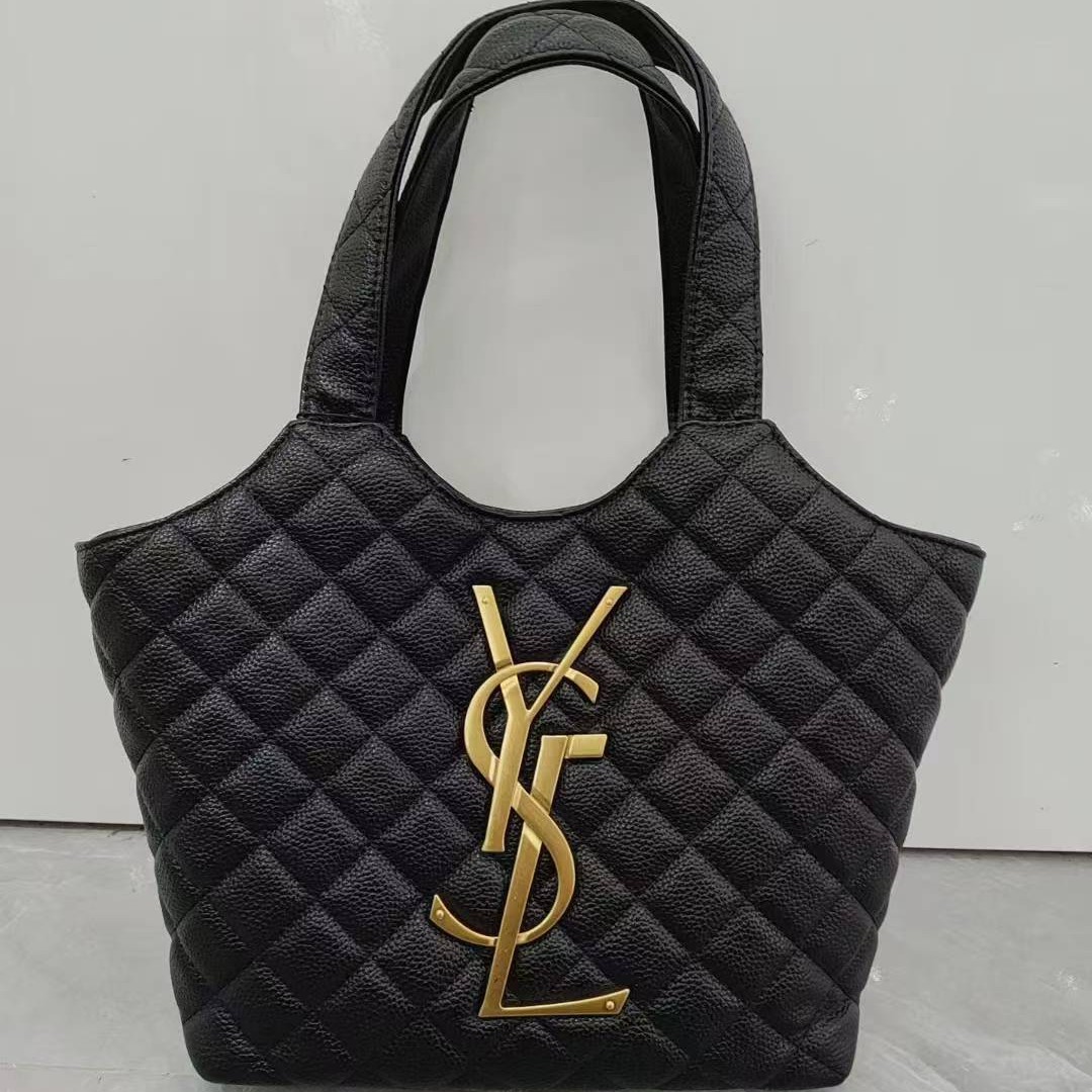 [Etiqueta abotonable] Nuevo estilo Yangshulin retro tote de gran capacidad rombo bolso de axila portátil bolso de compras de todo fósforo mujer