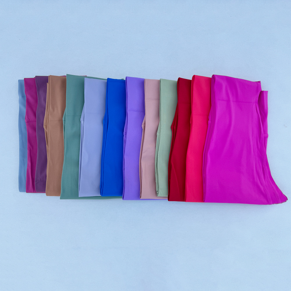 Lulu damas de yoga de cintura alta pantalones deportivos de nueve puntos para correr al aire libre pantalones desnudos para viajar tela molida transpirable