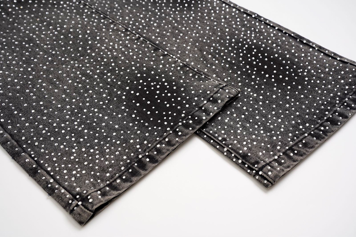 Retro American Chinese Style Couple Jeans Loose Wide Leg Floor Length Trousers With Rhinestones And Sparkles For Men Spring Autumn_mkmklike.com