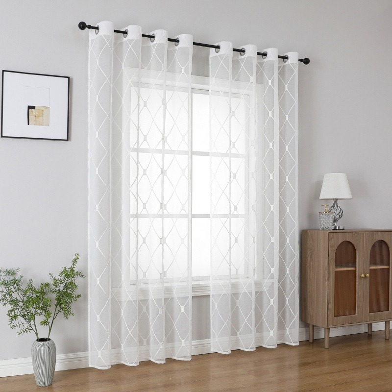 Transfronterizo Amazon bordado tela de rejilla de diamante / dormitorio / sala de estar / hotel / AliExpress / TEMU / un agente de venta