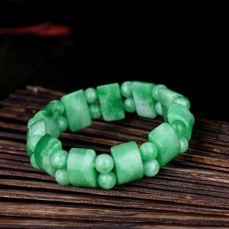 Emerald sunny green bracelet Myanmar