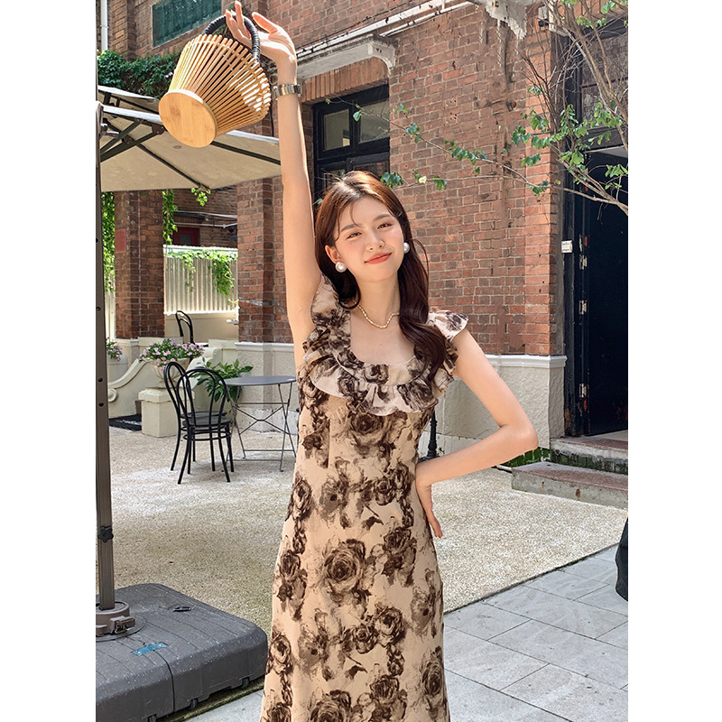 Quality summer fashionable elegant long skirt sleevless