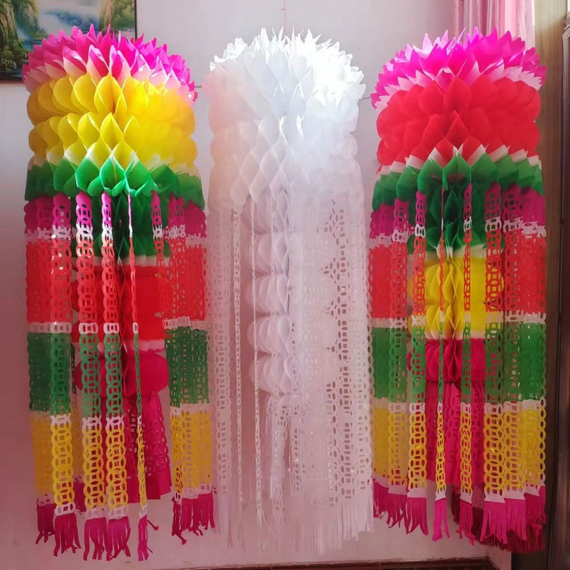 清明节挂清祭祀灯笼殡葬上坟飘纸花吊青挂纸祭祖扫墓白事用品