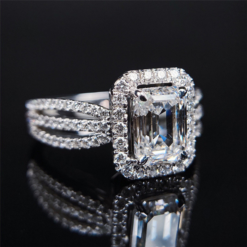 simple geometric zircon copper multi layer ring wholesale