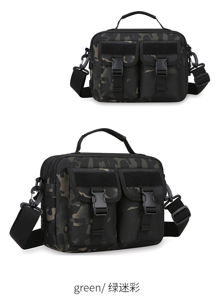 Single-shoulder bag, outdoor tactical multi-functional USB charging crossbody bag, military camouflage backpack, travel outdoor cycling bag undefined