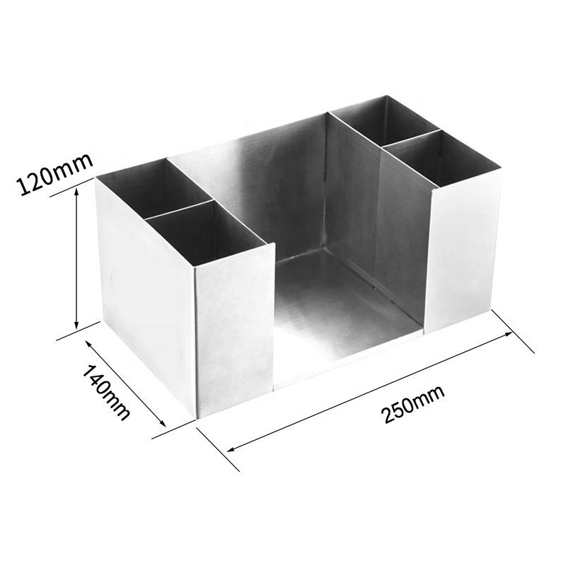 Mesa de comedor de acero inoxidable caja de pañuelos 201/304 caja de pañuelos fábrica directa