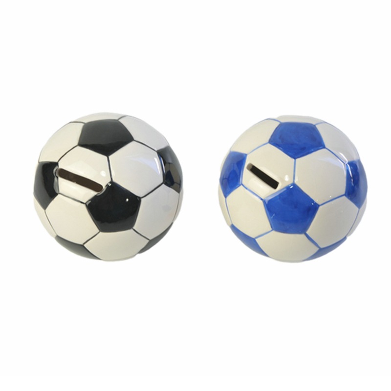 Hucha de cerámica de baloncesto pintada, alcancía de cerámica de golf, alcancía de baloncesto, exquisita artesanía de béisbol, ahorro de dinero