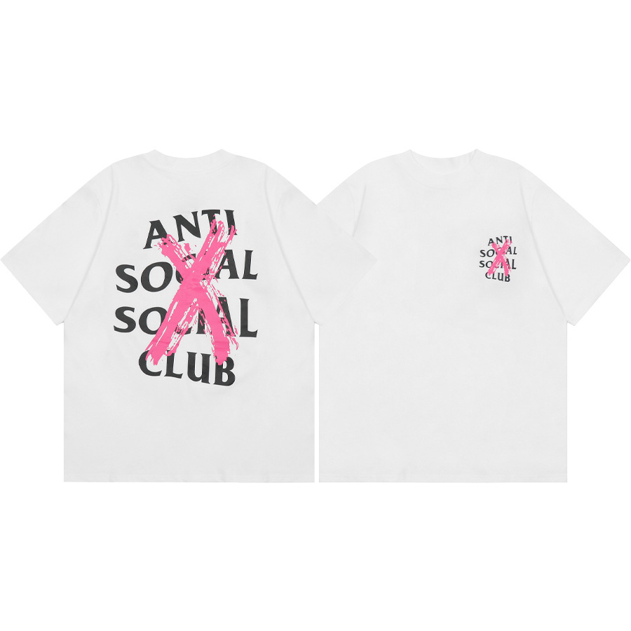 Diferencia de moneda del mercado ASSC CLUB fujiwaro Lightning serie impresa camiseta suelta de manga corta para hombres y mujeres