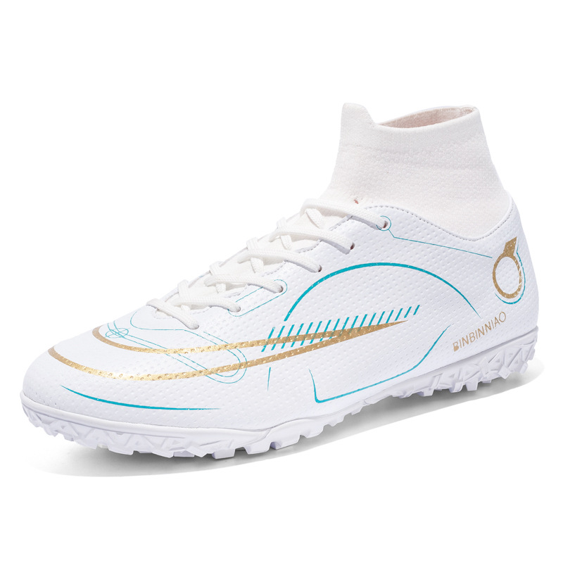 23 zapatos de fútbol transfronterizos estudiantes masculinos y femeninos uñas rotas TF adultos uñas largas niños hierba artificial zapatillas de entrenamiento bajas