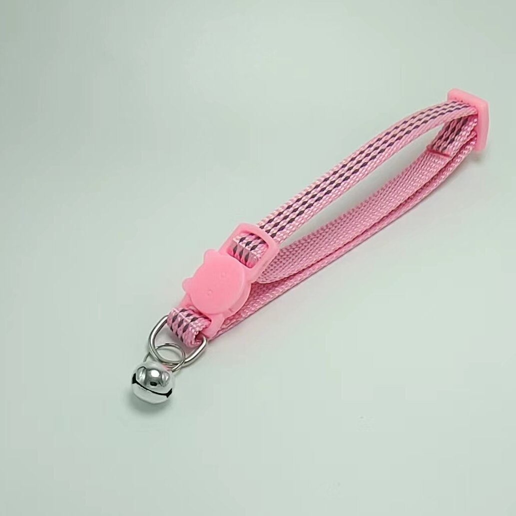 Pei Chong Beibei nuevo producto seda reflectante color hebilla de gato collar de gato reflectante hebilla de seguridad ajustable correas al por mayor