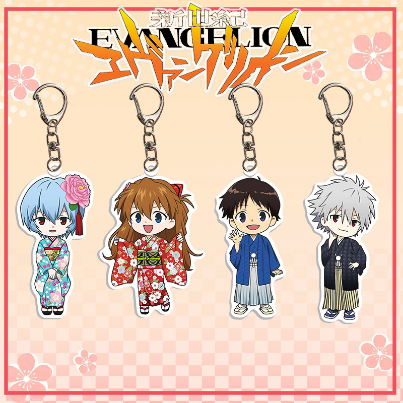 Anime EVA New Century Evangelion Acrylic Keychain Pendant Cute Gift Peripheral Ikari Shinji