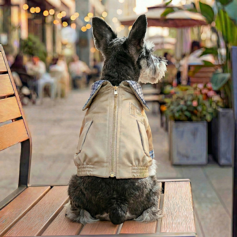 Petcircle Pet Spring and Autumn Small Dog Puppy Dog Cat Comfortable Zipper Plaid Lapel Jacket Petcircle Pet Spring and Autumn Small Dog Puppy Dog Cat Comfortable Zipper Plaid Lapel Jacket