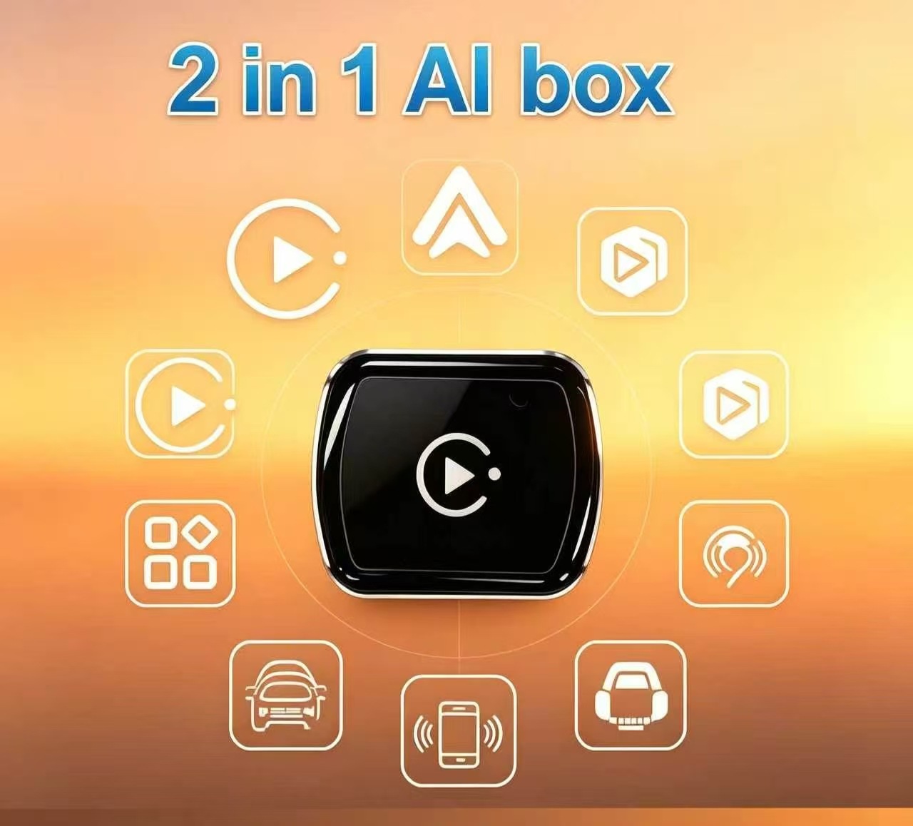 Cross-Border In-Car Smart Terminal Apple Wireless Carplay Screen Mirroring Device Car-Machine Connectivity Adapter