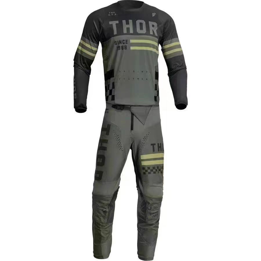 Thor Downhill Mountain Bike Cycling Suit for Men and Women, Moisture-Wicking Off-Road Motorcycle Racing Suit, Street Bike Quick-Drying Suit