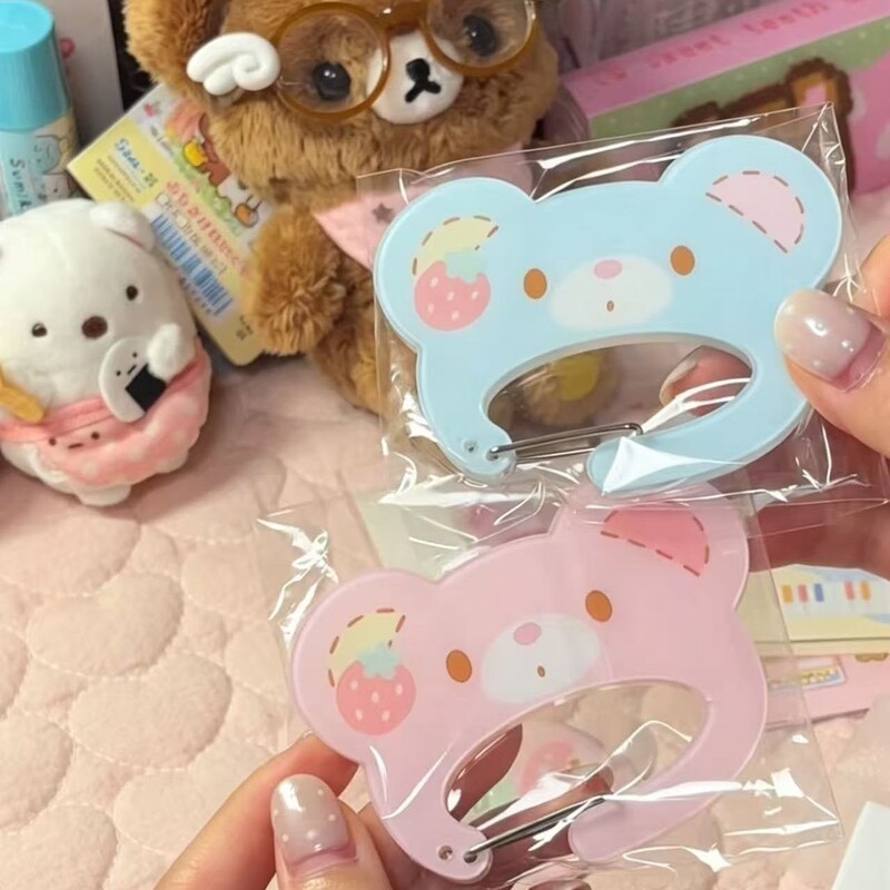 Japanese-Style Strawberry Bear Carabiner Pendant Acrylic Soft Girl Cute Bag Charm Sweet Girly Heart Decoration Japanese-Style Strawberry Bear Carabiner Pendant Acrylic Soft Girl Cute Bag Charm Sweet Girly Heart Decoration