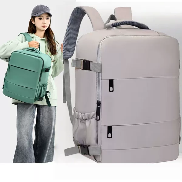 Cross-Border Large-Capacity Backpack for Women, High-End Business Commuter Computer Bag, Multi-Functional Independent Shoe Compartment Backpack Logo