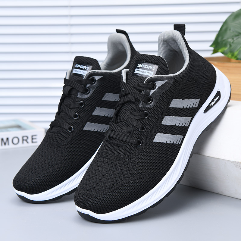 Men's Walking Shoes, Spring & Fall Men's Soft-Soled Lightweight Non-Slip Sports Shoes, Middle-Aged and Elderly Mesh Breathable Casual Dad Shoes