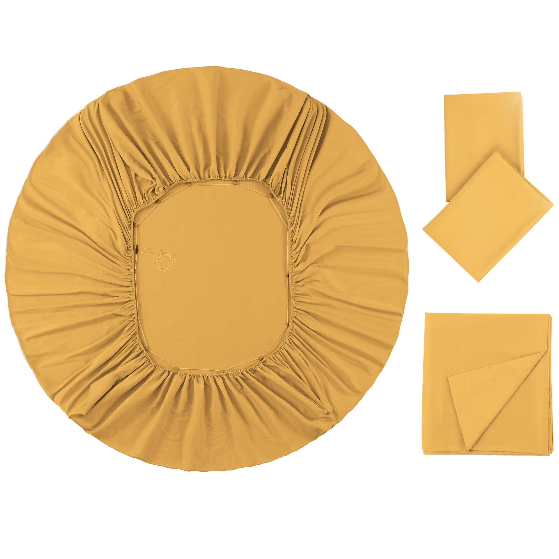 Silla de cama de cordón de color sólido al por mayor de fábrica Juego de ropa de cama cepillada simple de cuatro piezas