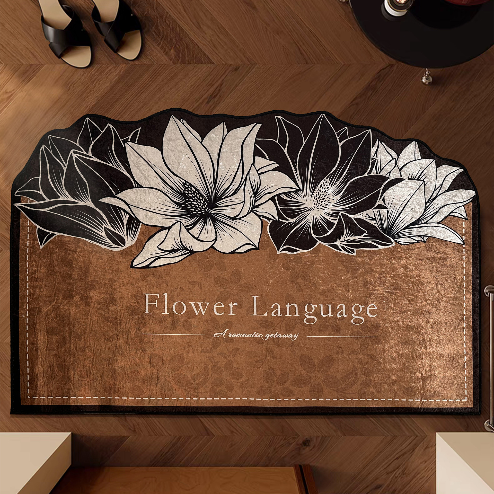 High-End Entrance Door Mat, Non-Slip, Wipeable, Stain-Resistant for Indoor Use, Household Foot Mat, Customizable, Waterproof Foyer Carpet