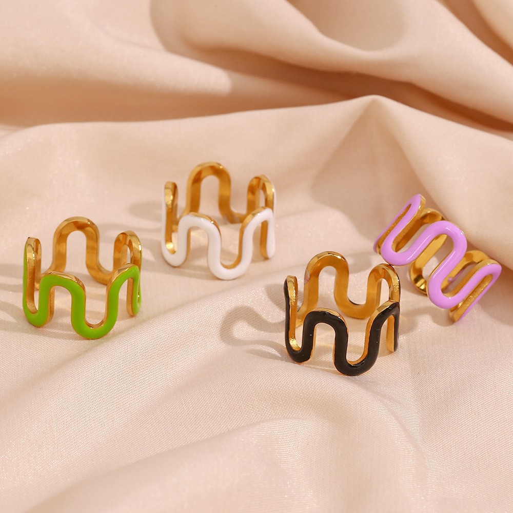 20g Weight PVD Coated Gold Plating Process Zircon Inlay Material Rings Classification 6, 7, 8 Ring Size 1 Piece Quantity Holiday, Daily Occasion 304 Stainless Steel Material Geometric Pattern Women's Gender Plating Design Lady Style Wholesale Jewelry Lady Geometric 304 Stainless Steel Zircon PVD Coated Plating Rings 8