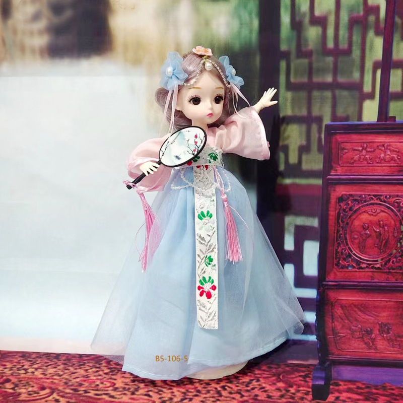 Ancient style hanfu music multi-joint cute baby light Singing Doll Doll decoration girl gift children's toy