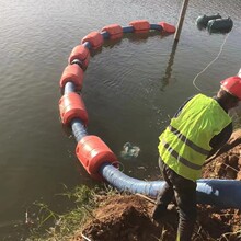 水上管道夹管浮筒 管线警示拦截漂排 采用滚塑聚乙烯材质内部发泡