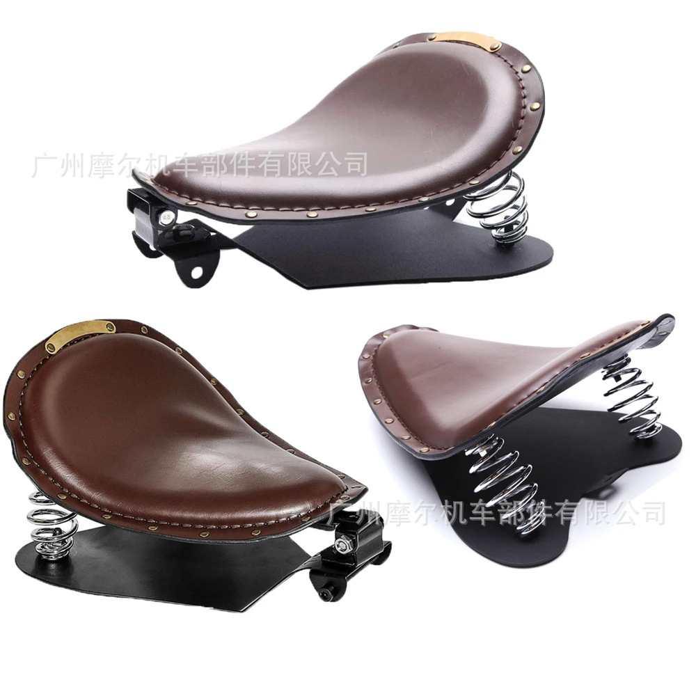Fashion motorcycle Harley cruise prince car modified retro spring leather seat wholesale single seat cushion leather seat bag